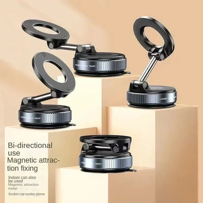 Magnetic Phone Stand Vacuum Adsorption High Stickiness Anti Shake Holder Car Dashboard Windshield Desktop Office GPS Nav Drive