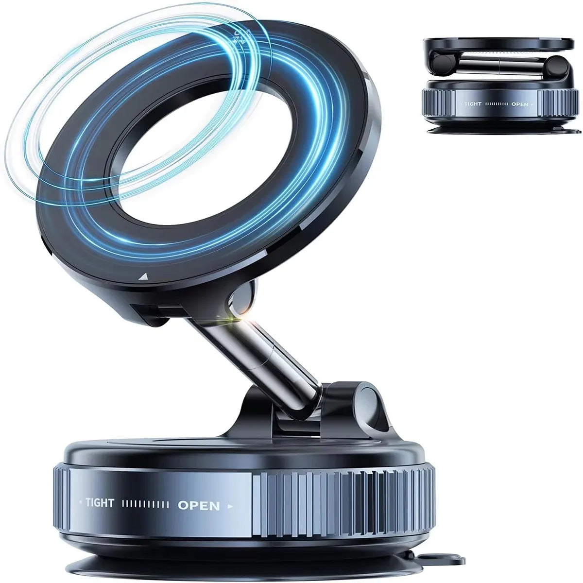 Magnetic Phone Stand Vacuum Adsorption High Stickiness Anti Shake Holder Car Dashboard Windshield Desktop Office GPS Nav Drive