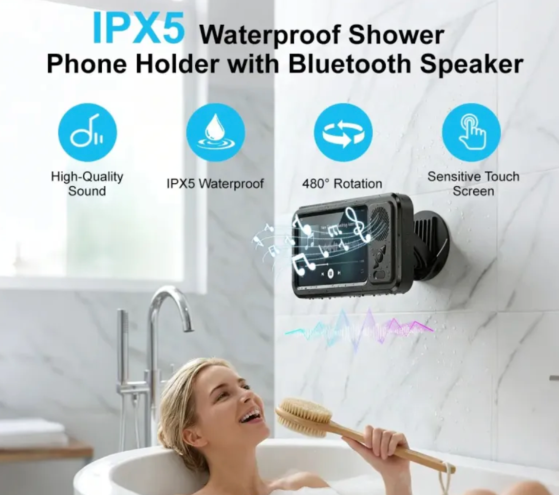 ShowerBeats™ 3-in-1 Bathroom Phone Holder